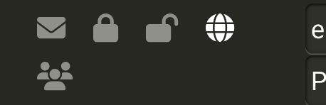 icons of akkomas post visibility options